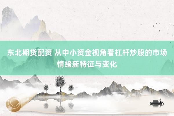 东北期货配资 从中小资金视角看杠杆炒股的市场情绪新特征与变化